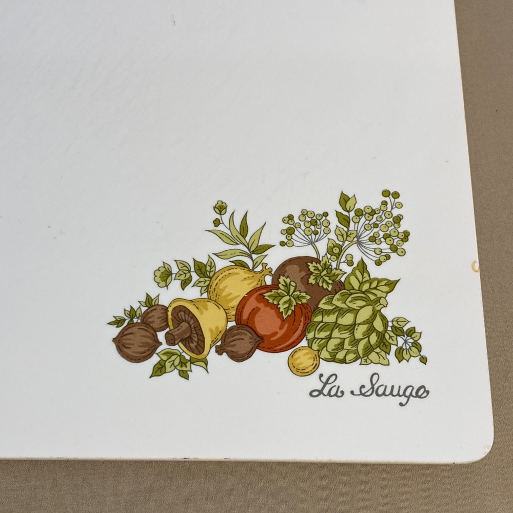 Vintage Corningware Spice Of Life La Sauge Cutting Board - Picture 2 of 12